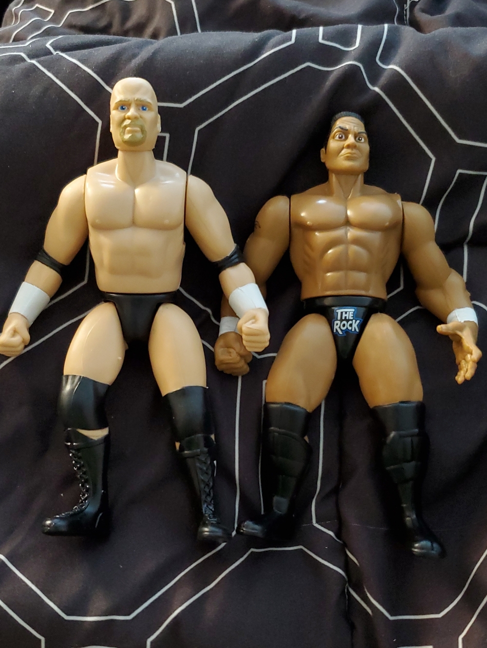 90s WWF Rock Stone Cold Action Figures Wwe Jakks
